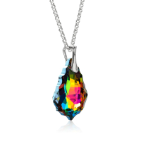 Halskette mit Swarovski Kristall BAROQUE Vitrail Medium