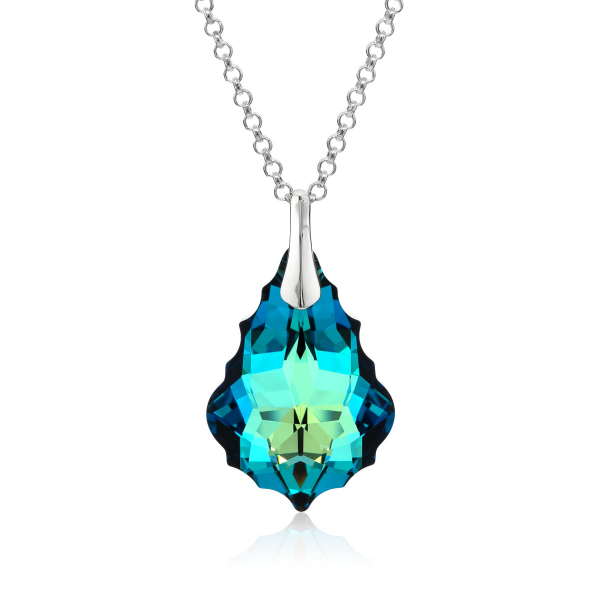 Halskette mit Swarovski Kristall BAROQUE Bermuda Blue