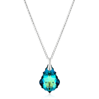 Halskette mit Swarovski Kristall BAROQUE Bermuda Blue