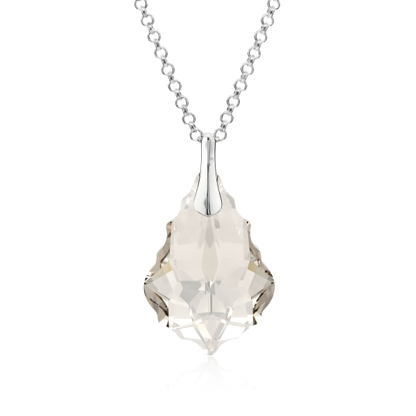 Halskette mit Swarovski Kristall BAROQUE Silver Shade