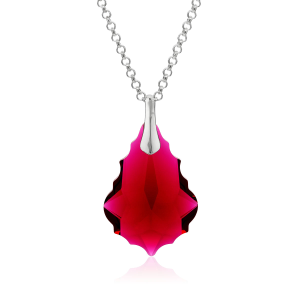 Halskette mit Swarovski Kristall BAROQUE Ruby