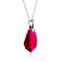 Halskette mit Swarovski Kristall BAROQUE Ruby