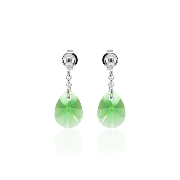Ohrstecker mit Swarovski Kristall MINI PEAR Peridot