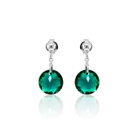 Ohrstecker mit Swarovski Kristall CLASSIC CUT Emerald...