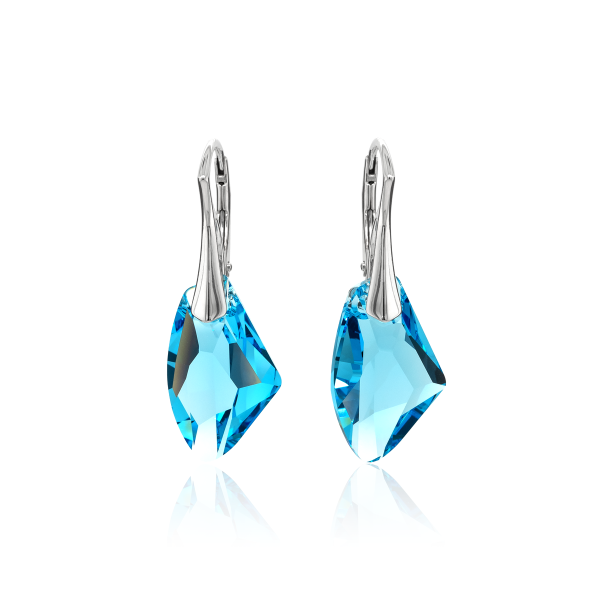 Ohrh&auml;nger mit Swarovski Kristall GALACTIC Aquamarine