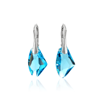 Ohrh&auml;nger mit Swarovski Kristall GALACTIC Aquamarine