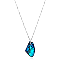 Halskette mit Swarovski Kristall GALACTIC VERTICAL Bermuda Blue