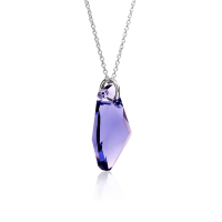 Halskette mit Swarovski Kristall GALACTIC VERTICAL Tanzanite
