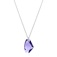 Halskette mit Swarovski Kristall GALACTIC VERTICAL Tanzanite