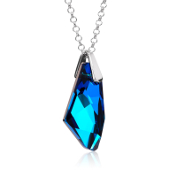 Halskette mit Swarovski Kristall GALACTIC Bermuda Blue