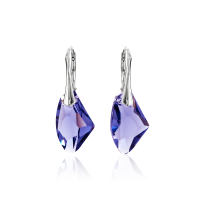 Ohrh&auml;nger mit Swarovski Kristall GALACTIC Tanzanit