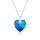 Halskette mit Swarovski Kristall HEART Bermuda Blue