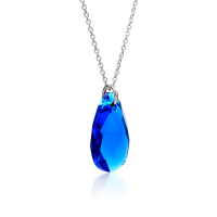 Halskette mit Swarovski Kristall PEAR Majestic Blue