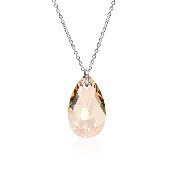 Halskette mit Swarovski Kristall PEAR Luminous Green