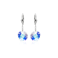 Pendel-Ohrh&auml;nger mit Swarovski Kristall SUN Aurora...