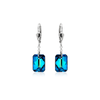 Pendel-Ohrh&auml;nger mit Swarovski Kristall EMERALD CUT...