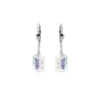 Pendel-Ohrh&auml;nger mit Swarovski Kristall EMERALD CUT...