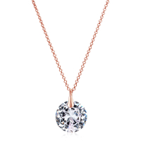 Halskette in Silber mit Zirkonia Silber Ros&eacute; vergoldet