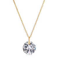 Halskette in Silber mit Zirkonia Silber 18K vergoldet